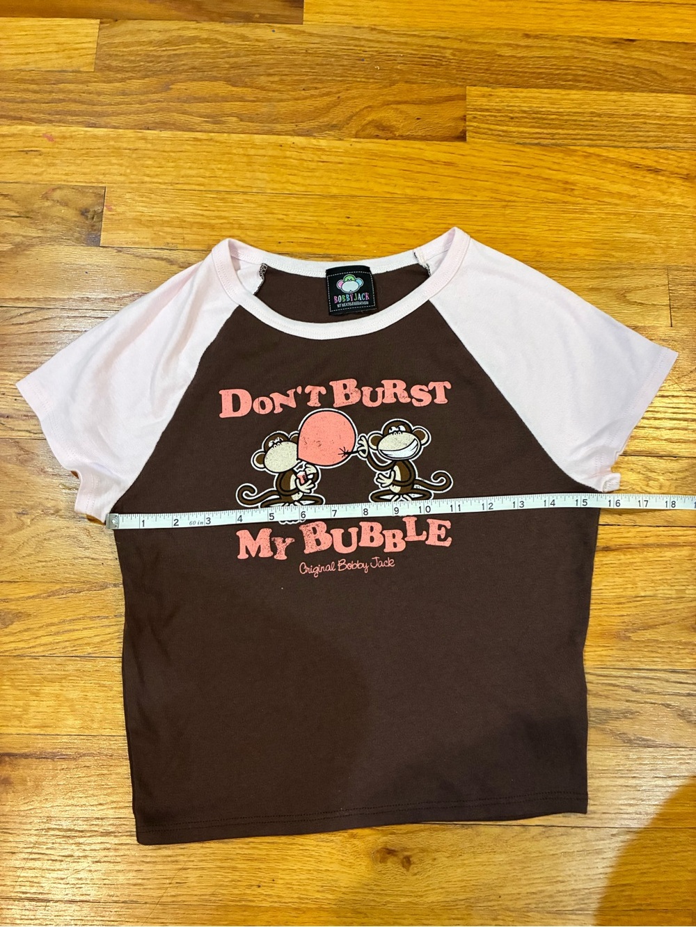 Bobby Jack Brown & Pink Raglan monkey Tee